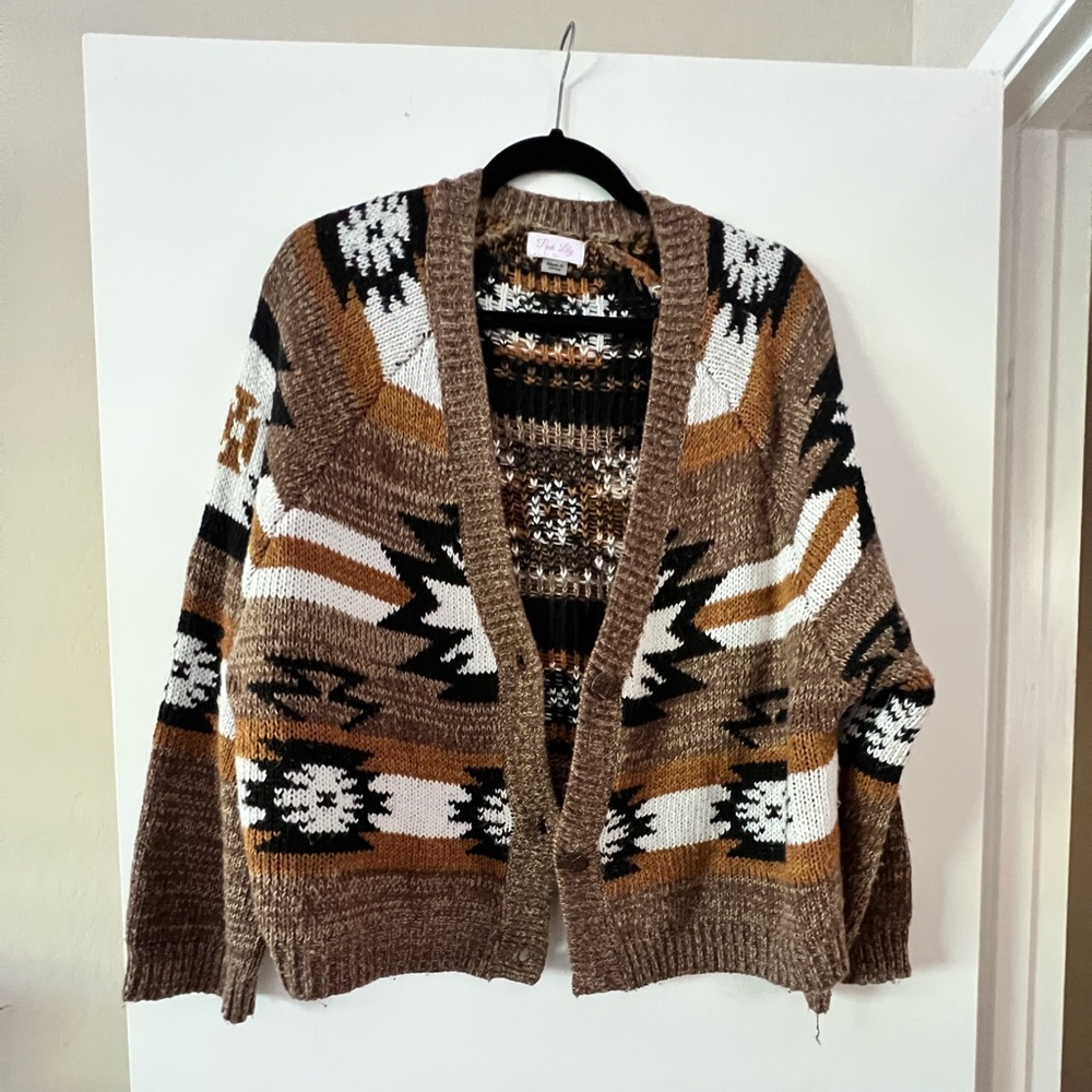 Pink Lily printed cardigan